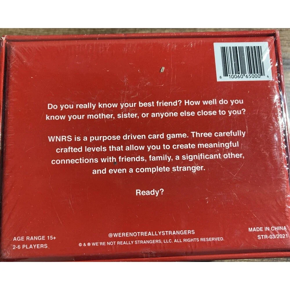 We're Not Really Strangers Card Game Original Edition Conversation Party Game